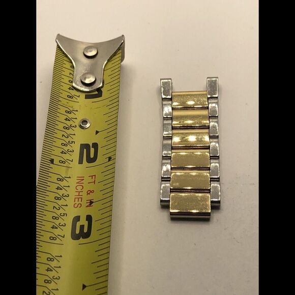Michael Kors Watch Parts Partial Band Links No Clasp Gold/Silver 18mm FK47 - Picture 1 of 12